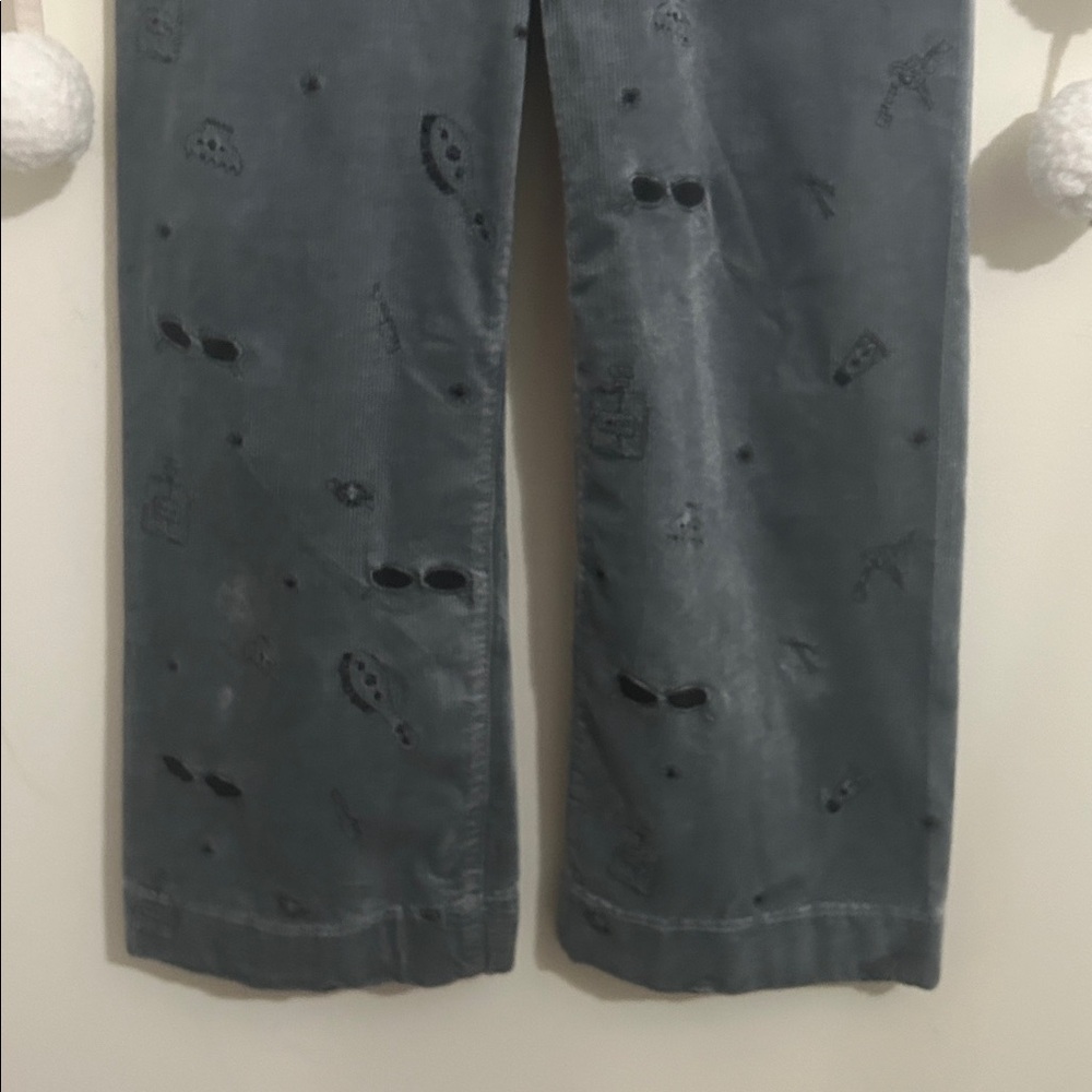 Anthropologie The Colette Crop Wide Leg Embroidered Corduroy Pants by Maeve - Picture 8 of 12